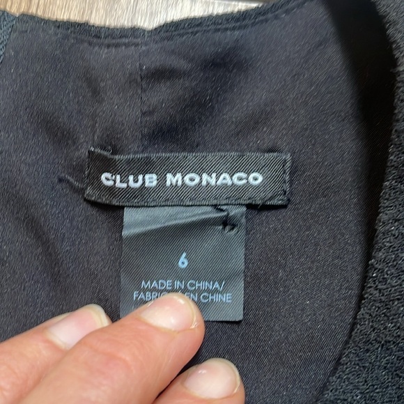 Club Monaco Charis Printed Shortsleeve A Line Dress Bodycon Pockets Black Pink 6 - Picture 9 of 9